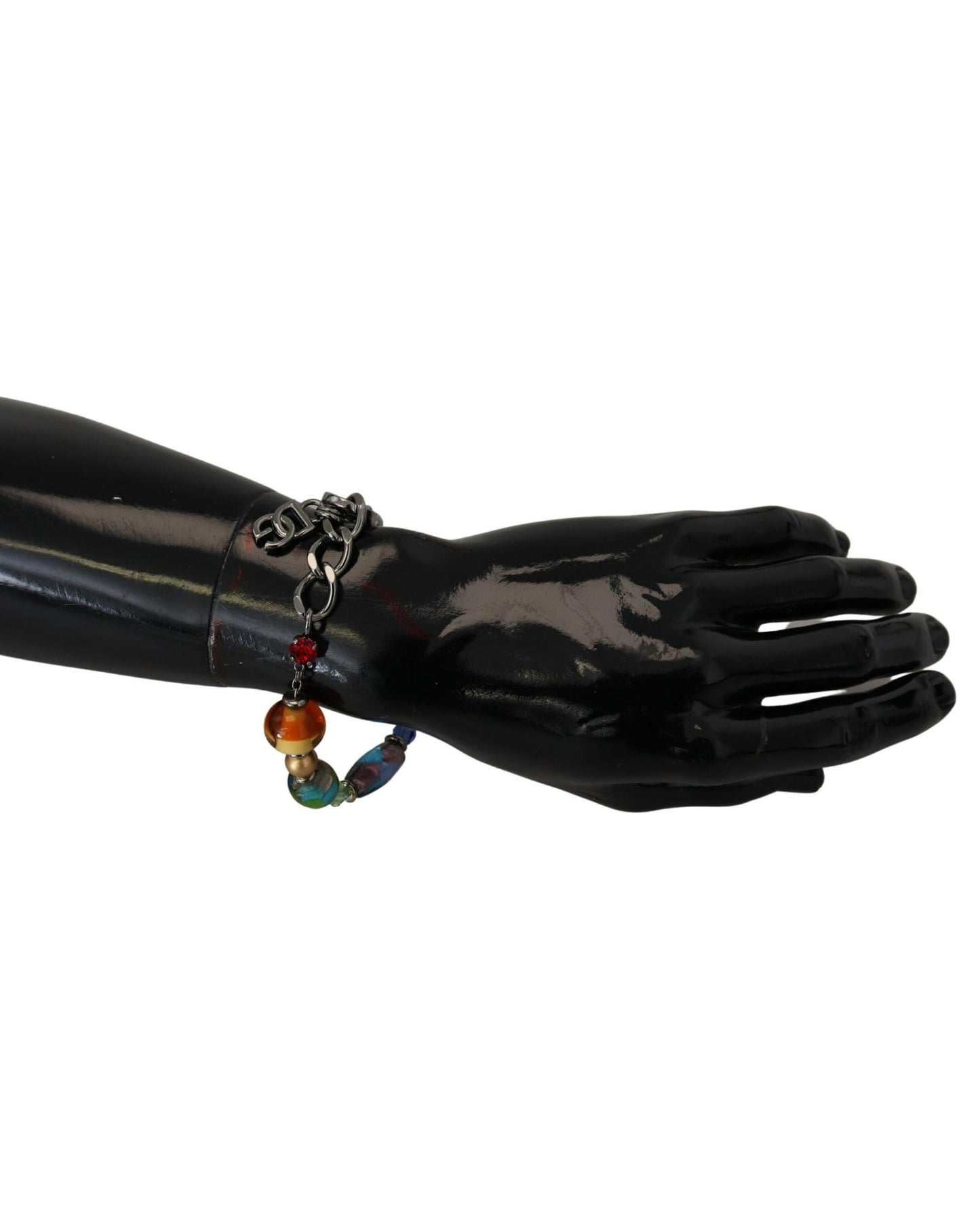 Dolce & Gabbana Women's multicolor Silver Chain Brass Beaded Lobster Clasp Bracelet - One Size