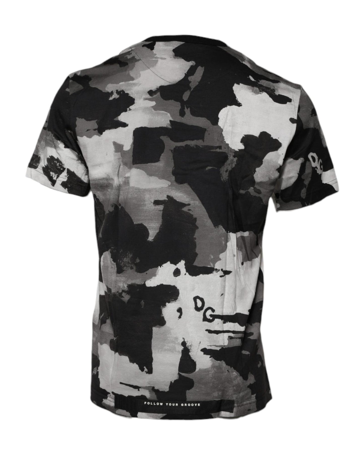 Dolce & Gabbana Men's Multicolor Camouflage Crew Neck T-shirt - 46 IT
