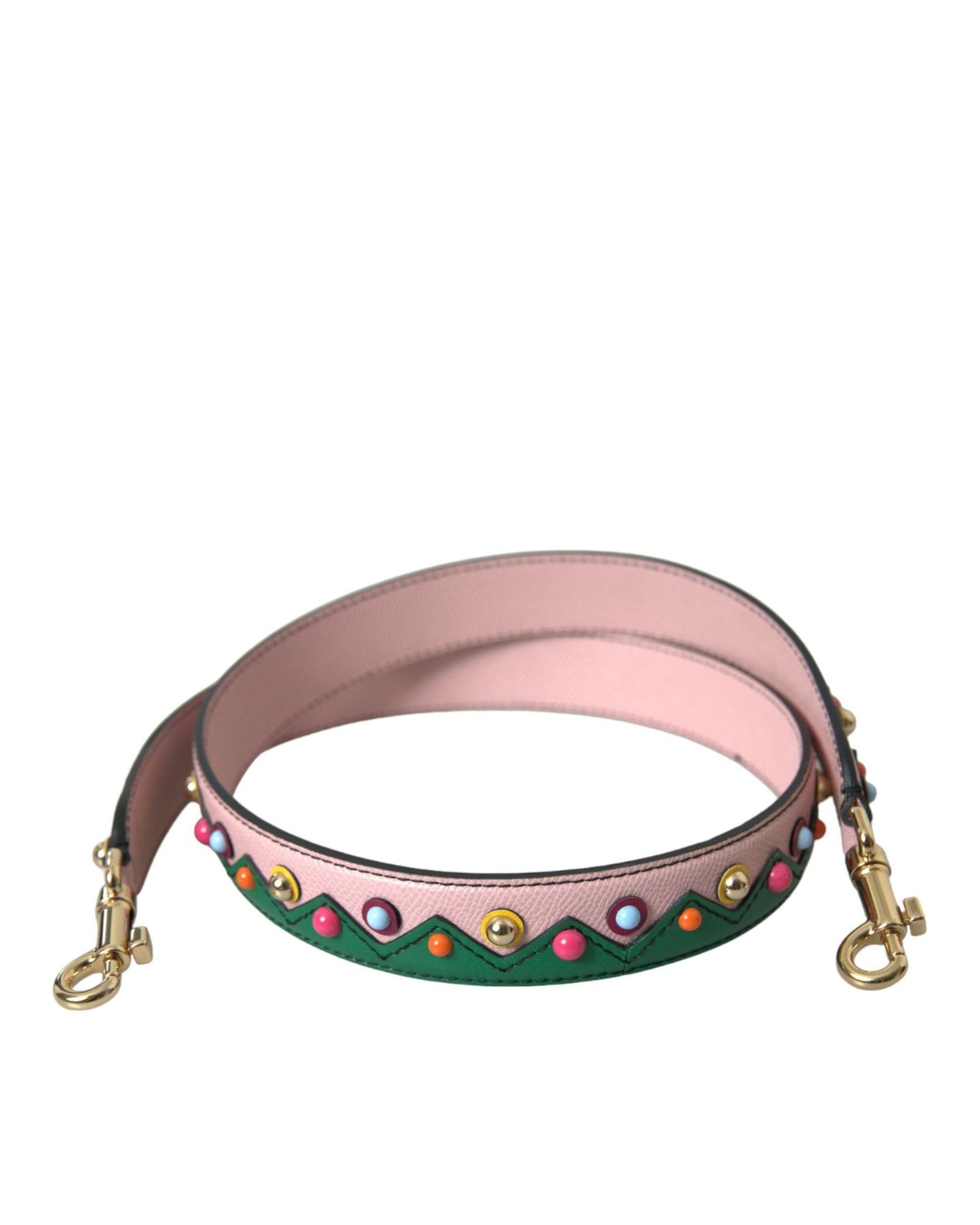 Dolce & Gabbana Women's Pink Leather Handbag Accessory Shoulder Strap - One Size