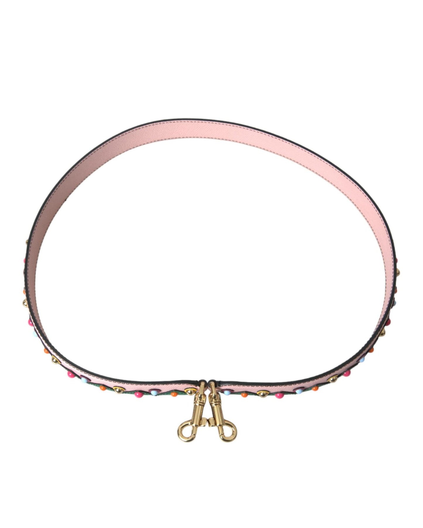 Dolce & Gabbana Women's Pink Leather Handbag Accessory Shoulder Strap - One Size