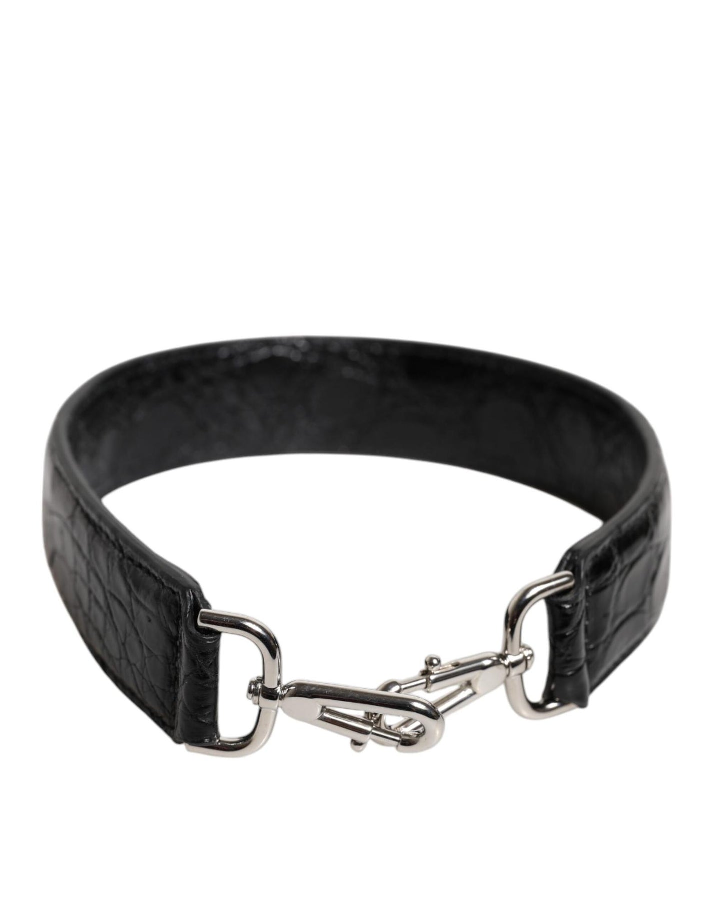 Dolce & Gabbana Women's Black Alligator Leather Bag Shoulder Strap - One Size