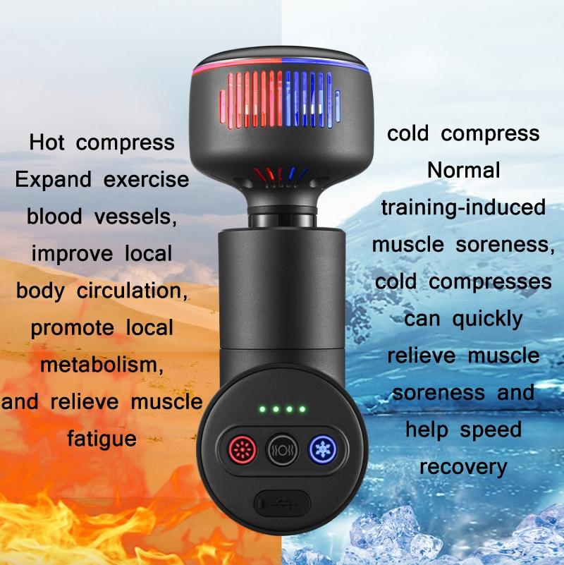 Brushless Massager With Hot Compress For Muscle Relaxation - Metal Gray