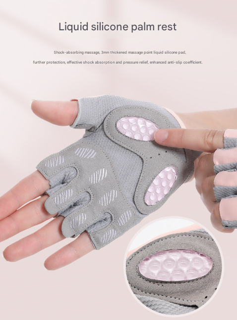 S Black Breathable Gym Training Gloves with Non-Slip Palm Grip