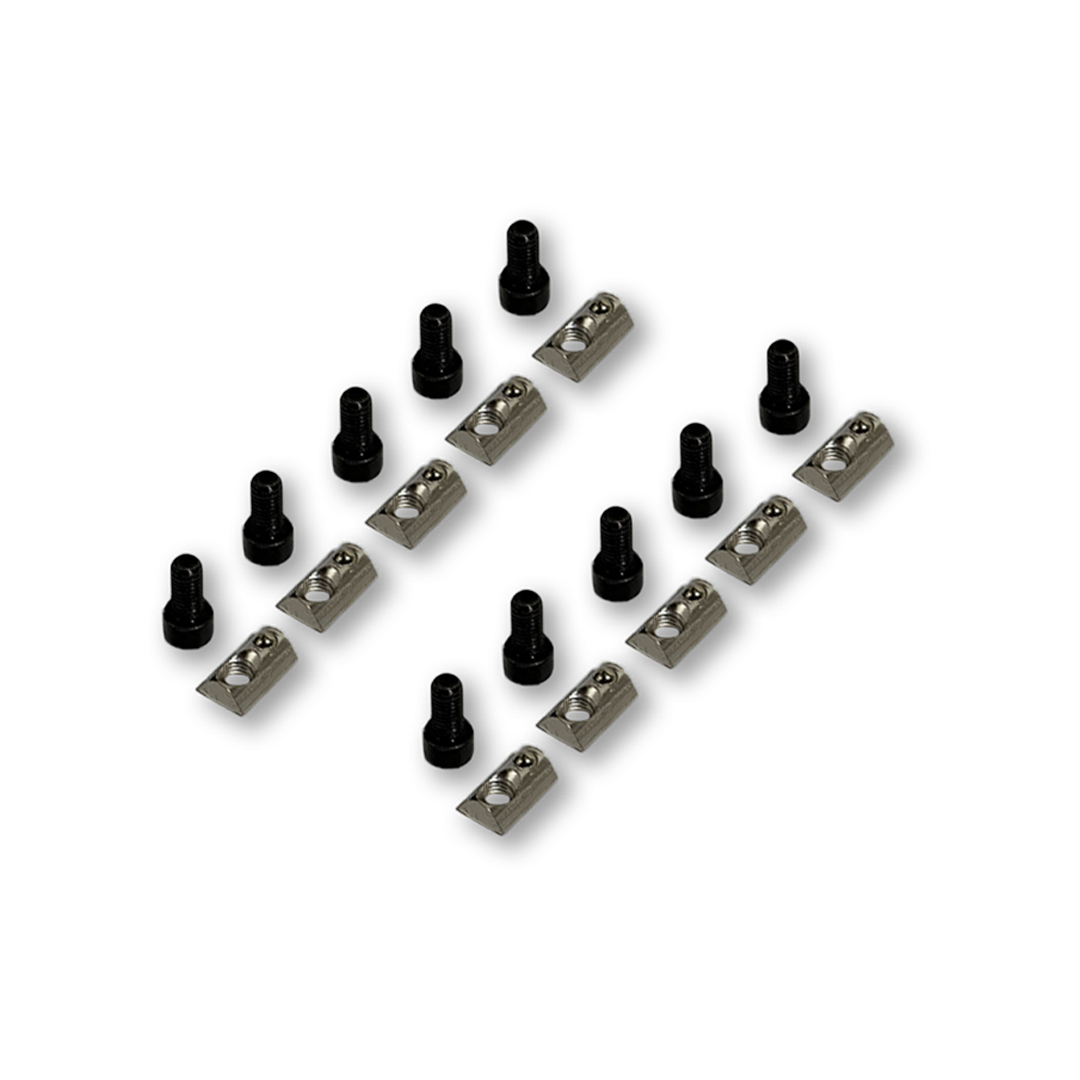 Hex Bolt and Ball-bearing Nut for 8mm T-Slot - Set of 10 or 20